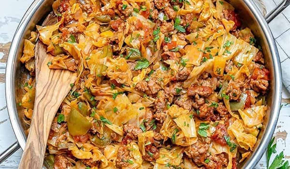 خورش کلم برگ شیرازی